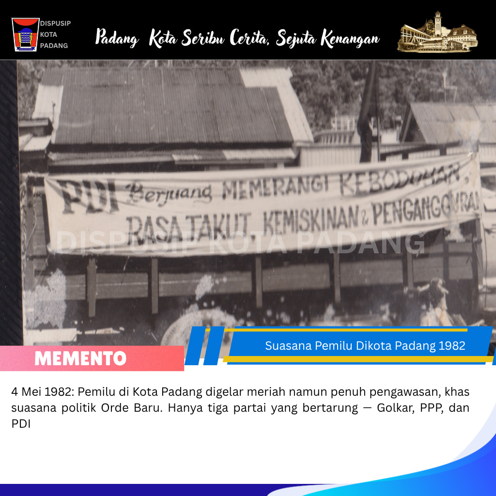 Suasana pemilu di kota Padang 1982