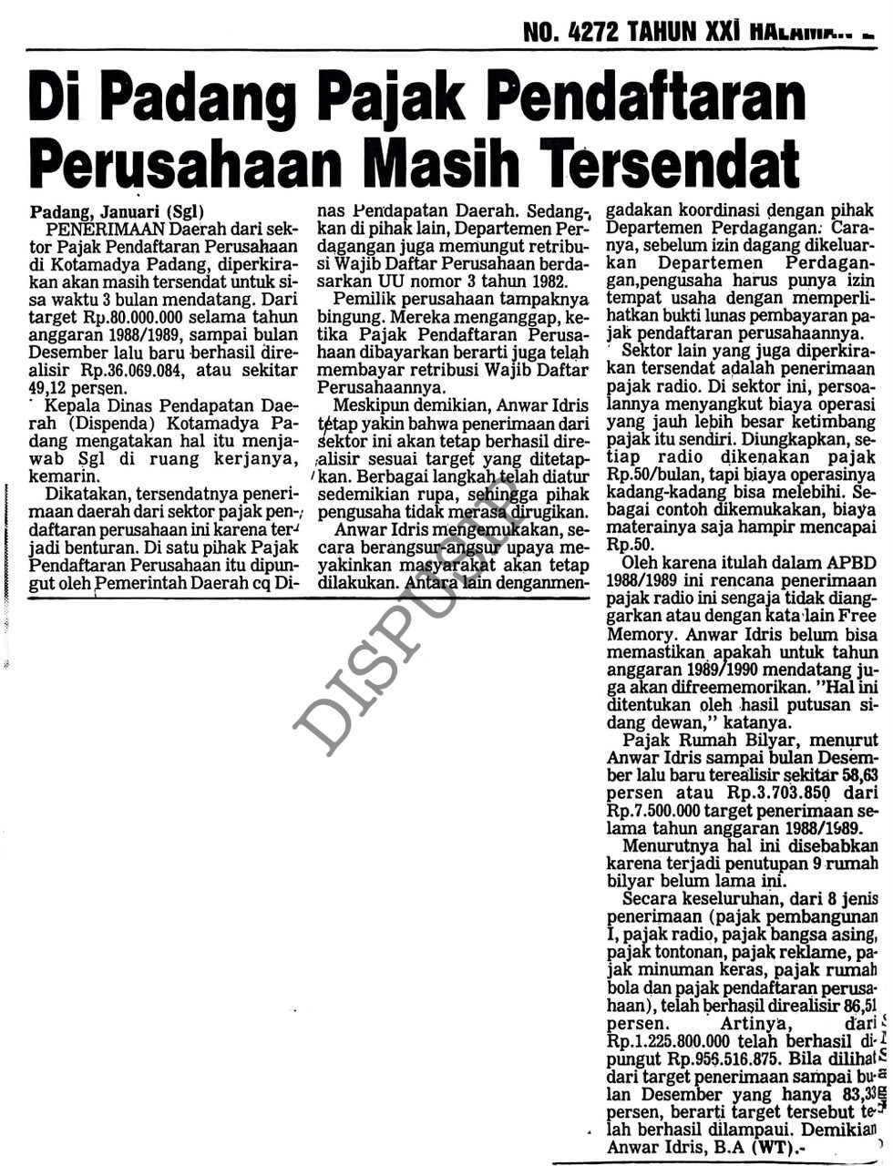 Di Pasar Raya Padang 70 Petak Toko Belum Di Manfaatkan Penyewa