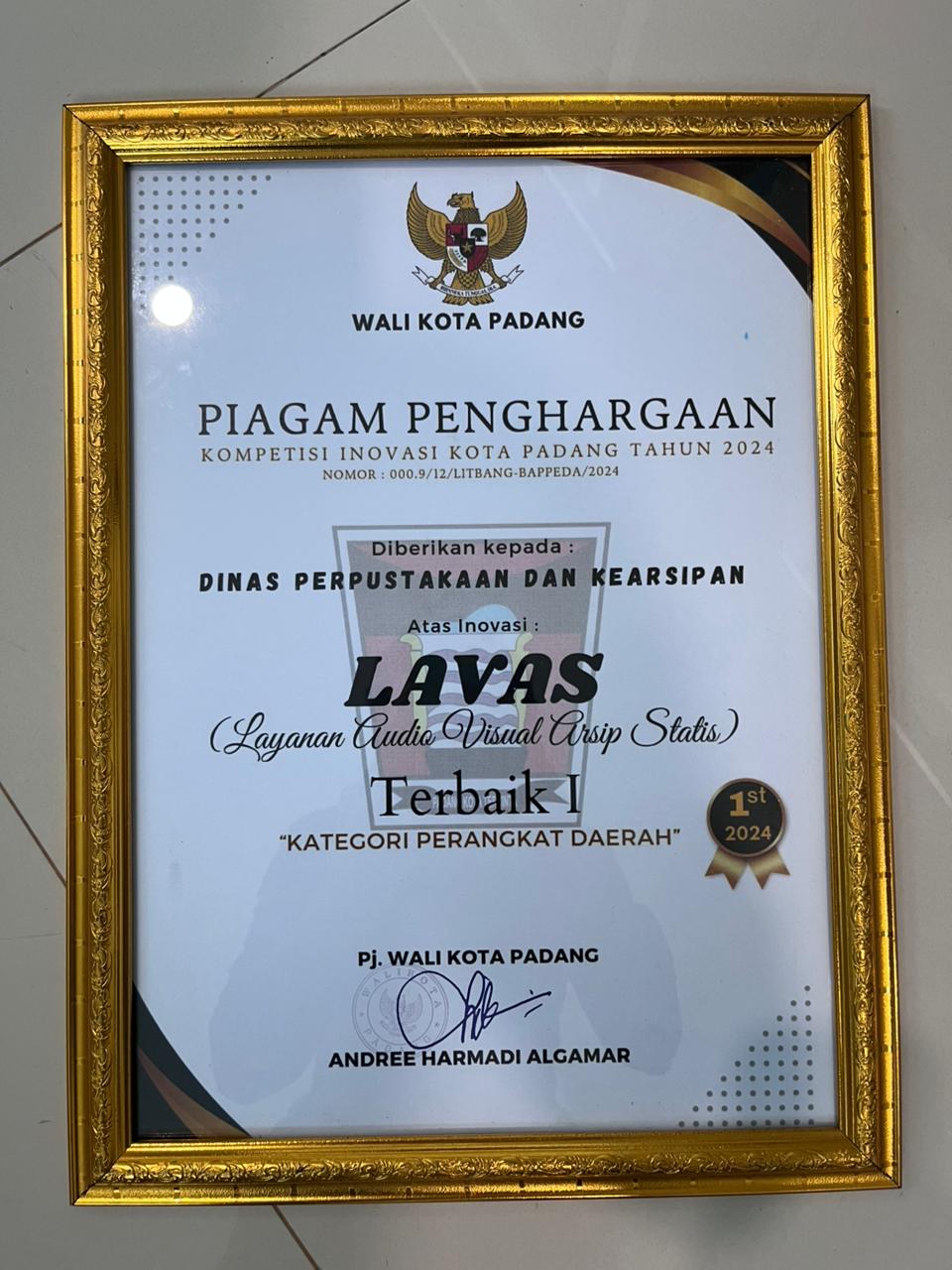 PENGHARGAAN INOVASI KOTA PADANG